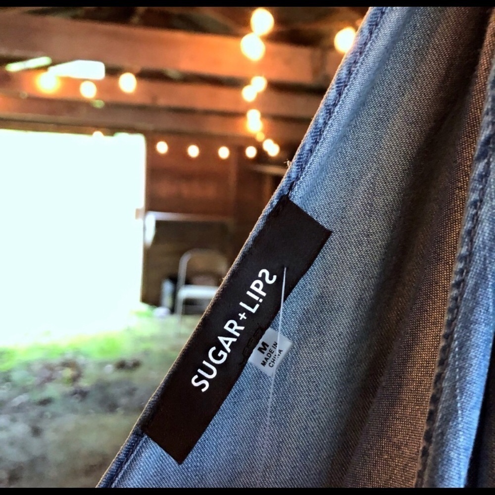 SUGAR LIPS, Jean Tank w/black rickrack - Picture 10 of 11